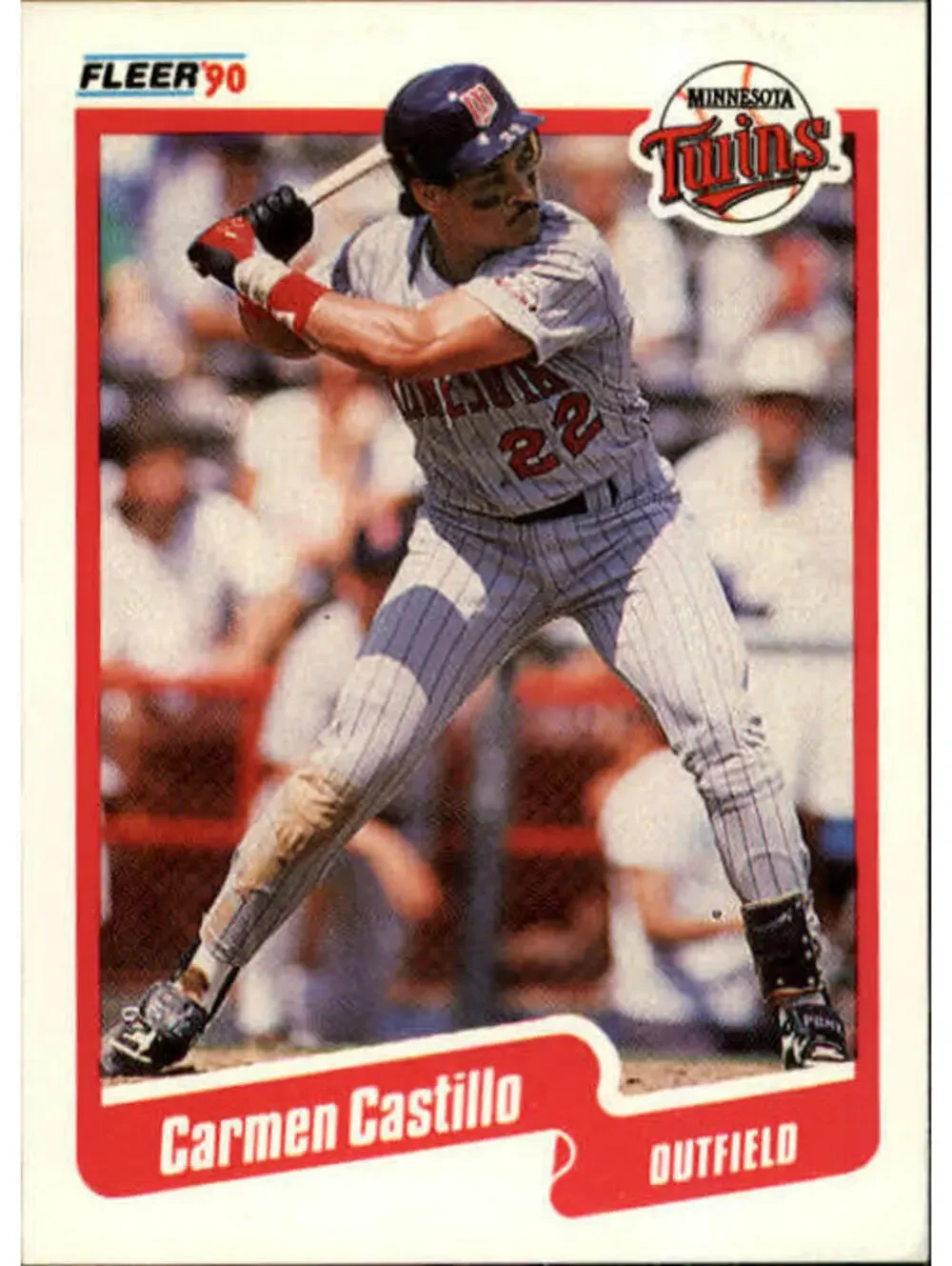 1990 Carmen Castillo Fleer Baseball Card #371